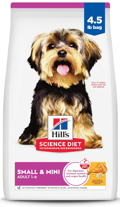 Hill's Science Diet Small & Mini, Adult 1-6, Small & Mini Breeds Premium Nutrition, Dry Dog Food