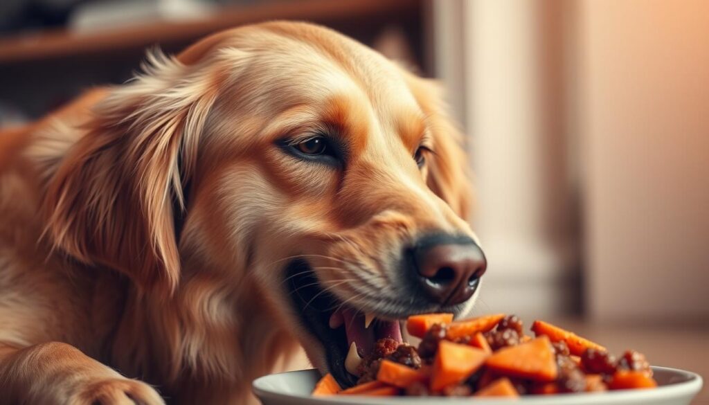 dog eating