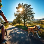 bike and dog leash
