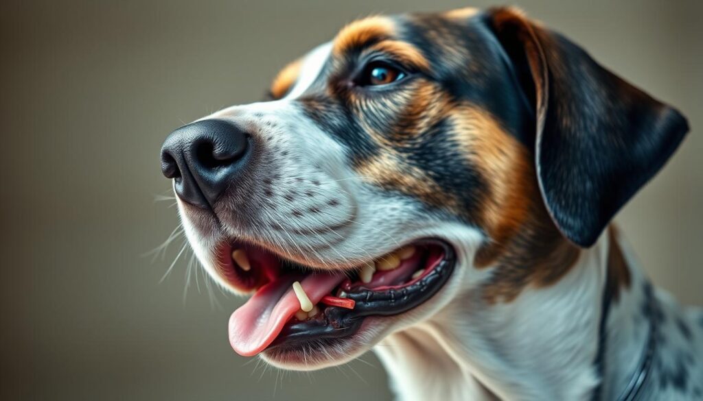 Dog Panting at Night