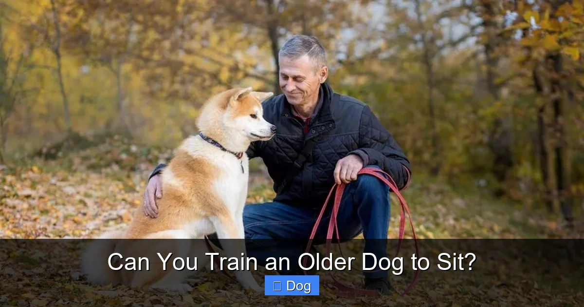 Can You Train an Older Dog to Sit?